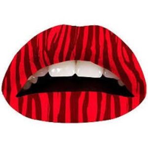 Violent Lips 💋 Red Tiger Temporary Lip Tattoos | 3 Pack